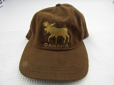 #ad Cap CANADA Moose Logo Brown Adjustable