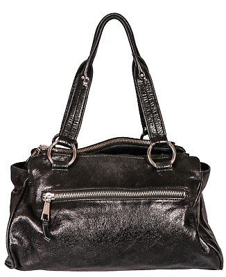 #ad Hobo Womens Black Leather Handbag Purse 2425