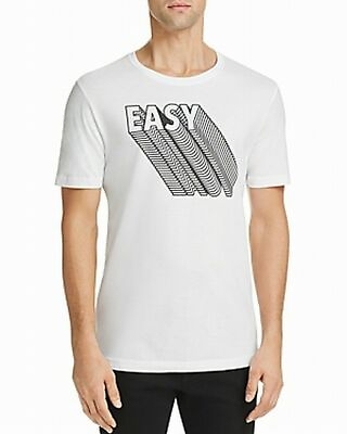 #ad New Mens Noize Easy Graphic White Crew Neck Graphic Tee T Shirt L