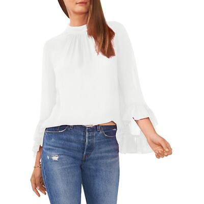 #ad Vince Camuto Womens Ruffled Polyester Blouse BHFO 2890