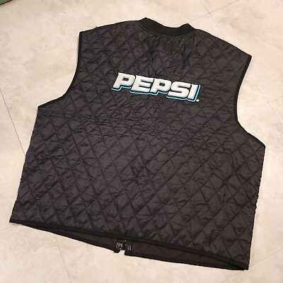 Pepsi Cola New York City Mens 3XL Embroidered Quilted Vest Jacket Soda Promo