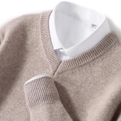 #ad Mens 100% Cashmere Sweater Warm Tops Winter Outwear Casual Comfort Loose Fashion