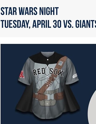 #ad 2024 Red Sox Star Wars Jersey Theme Night Promo Fenway 4 30 2024 New Size XL