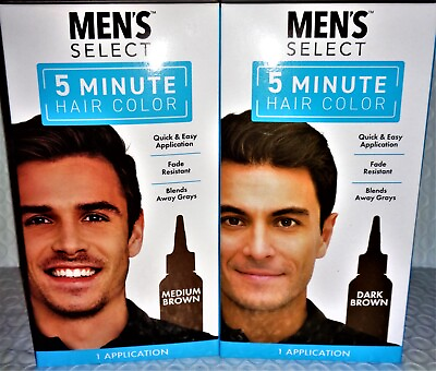 #ad Men#x27;s Select 5 Min DARK MEDIUM BROWN Hair Color Dye Lot of 1 2 3 amp; 6*