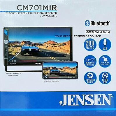 #ad NEW Jensen CM701MIR 2 DIN Digital Media Car Stereo w 7quot; LCD Bluetooth
