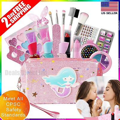 #ad Kids Makeup kit Set Toy Pretend Play Cosmetic for girls Learning Make up Playset