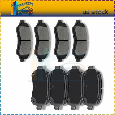 #ad 4X Front and 4X Rear Ceramic Brake Pads For 2009 2012 Volkswagen Routan