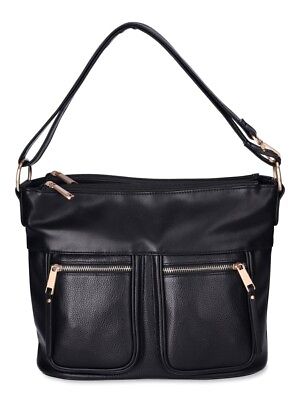 #ad Time and Tru Women#x27;s Harlow Hobo Handbag Black