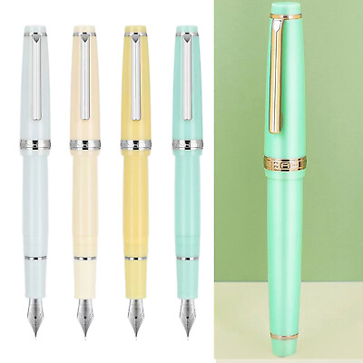 #ad Jinhao 82 Acrylic Transparent Fountain Pen Fine Nib 0.5mm Ink Writing Gift Penpe