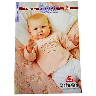 #ad Sandnes Lanett Baby Knitting Pattern Book 0514 Toddler SandnesGarn Norwegian 0 4