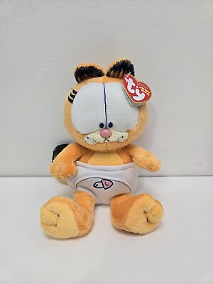 #ad Ty Beanie Baby quot;Baby Garfield” Garfield Cat Diaper Retired Vintage MWMT 6 Inch