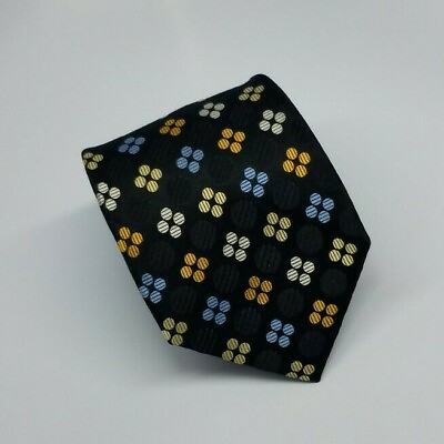 #ad Arrow Silk Necktie Black Multi Color Dots Men Necktie 58 x 3.3 8