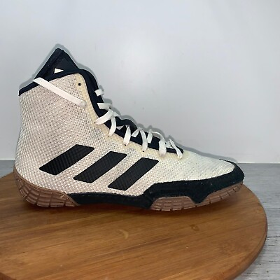 #ad Adidas Chalk Men’s 7 White Black Gum Tech Fall 2.0 Wrestling Shoes FV2470