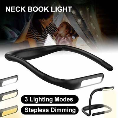 #ad LED Neck Reading Light Flexible USB Rechargeable Book Bed Night Lamp Hands Free