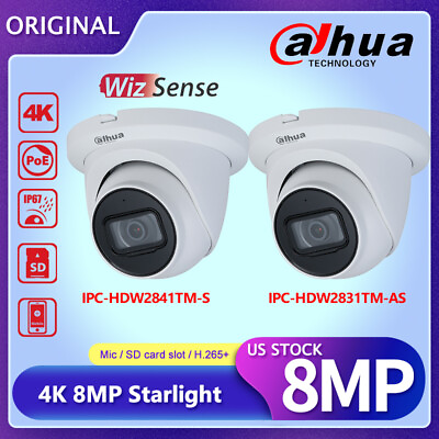 #ad Dahua IPC HDW2841TM S IPC HDW2841TM AS wizsense 4K 8MP Starlight IR lP Camera
