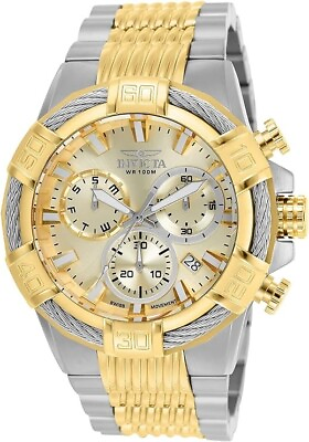 #ad Invicta Men#x27;s Bolt Quartz Watch with Two Tone Stainless Steel Watch 25864