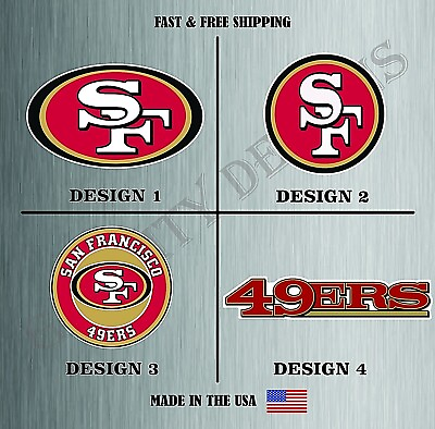 #ad San Francisco 49ers NFL Football Sticker Vinyl Decal Car Bumper Water Resistant