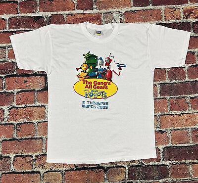 #ad Robots T Shirt Movie Promo 2005 Vintage Size XL Robin Williams Fox Cartoon NEW