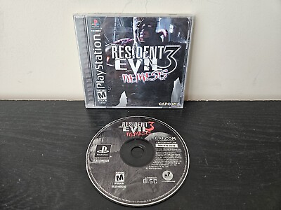 #ad Resident Evil 3 Nemesis PS1 PlayStation 1 Black Complete CIB Registration Card