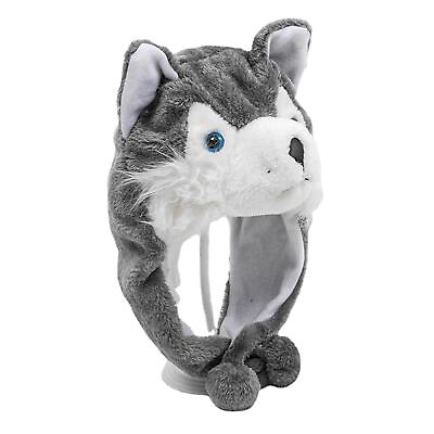 #ad Cute Plush Animal Winter Hat Adults Kids Photo Prop Dress up Husky Beanie
