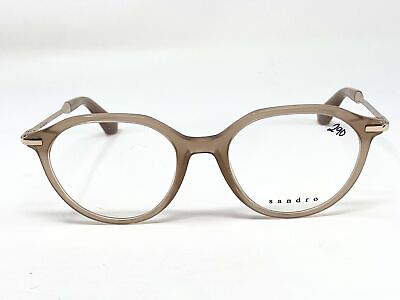 #ad New SANDRO SD2028 Beige Peach Round Womens Eyeglasses Frame 49 18 135
