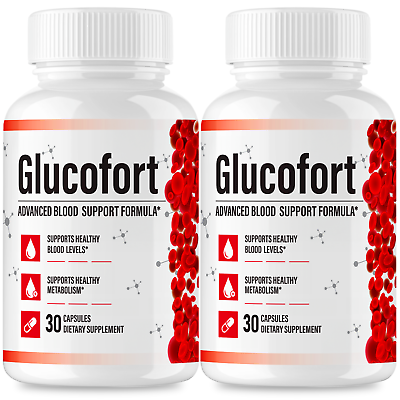 #ad 2 Pack Glucofort Blood Sugar Supplement Capsules Blood Support 120 Capsules