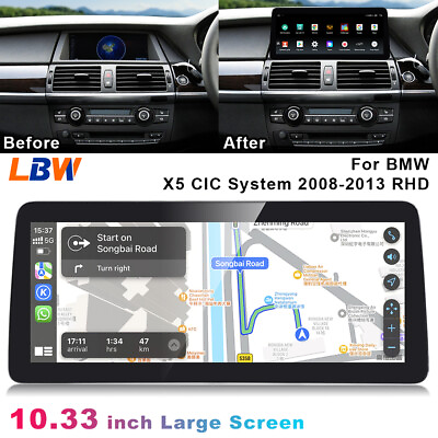 #ad 10.33#x27;#x27; Android Car DVD GPS Player Stereo BT For BMW X5 CIC System 2008 2013 RHD