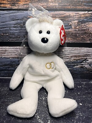 #ad 2001 RARE amp; RETIRED TY BEANIE BABY MRS THE WEDDING GIFT BRIDE TEDDY BEAR 8quot; NEW