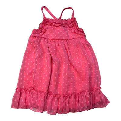 #ad Girls OshKosh Size 4T Peach Spaghetti Strap Dress