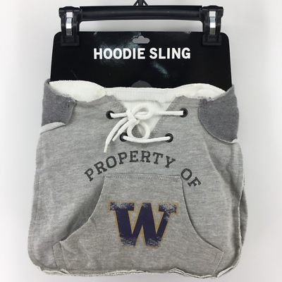 #ad New Pro Fanity Washington Huskies Gray College Hoodie Sling Sweatshirt Purse Bag