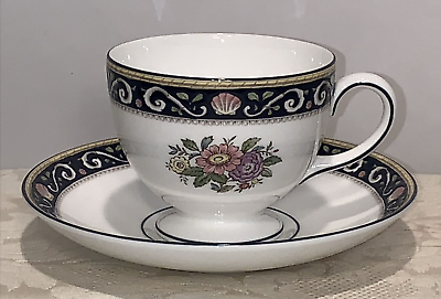 #ad Wedgwood RUNNYMEDE BLUE Bone China Cup and Saucer Set Multiples Available