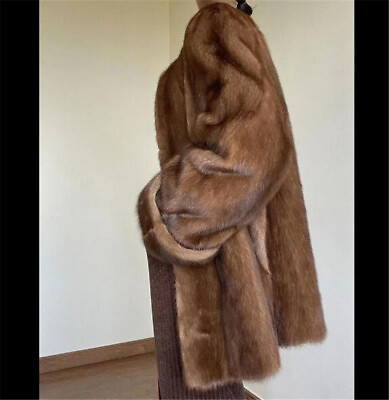 #ad Womens Real Fox Fur Collar Winter Jackets Wool Coat Outwear Oversize Casual Coat