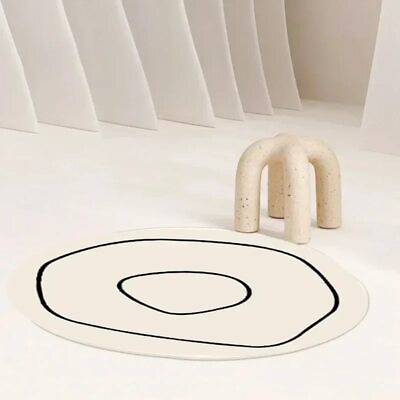 #ad INS Irregular Carpet Bedroom Bedside Rug Simple Lines Large Area Rugs for Living