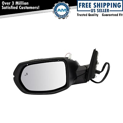 #ad Mirror Power Heated Signal Blind Spot Detect Smooth Black Driver Left LH for CRV