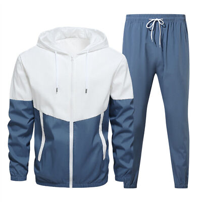 #ad Mens Sweatsuits 2 Piece Sports Jacket Tracksuit Sets Casual Pants Jogging Suits