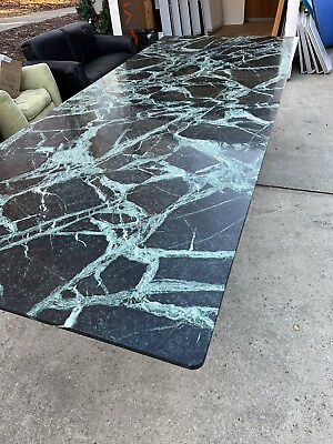 #ad 10’ x 4’ marble table 3’ Tall. 2 Pieces