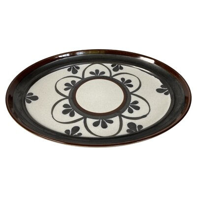 #ad Large Oval Serving Platter NORITAKE china RIVIERA 8583 pattern Brown Flower