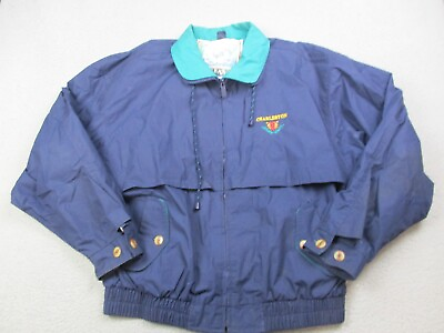 #ad Vintage Charleston Jacket Adult Large North Carolina Gear Sports Zip Vented 90s