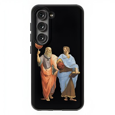 #ad Philosophy Aristotle and Plato with Basketball iPhone X 14 Pro Max Samsung Case