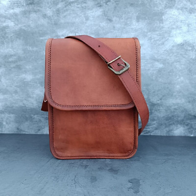 #ad 11 In Real Leather Messenger Crossbody Bag iPad Tab Handbag Satchel Sling Bags