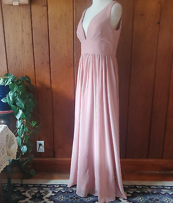 #ad JJ#x27;s HOUSE Women#x27;s Size 12 Dress SOFT PINK FORMAL GOWN Long Maxi Dance NEW