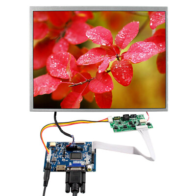#ad HDMI VGA AV LCD Controller Board 12.1in 800X600 IPS 450nit LED Backlight LCD