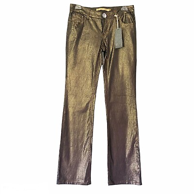 #ad NEW Boom Boom Jeans 5 Gold Bootcut Mid rise Denim Pants