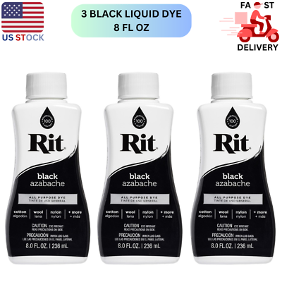 #ad #ad 3 Pack Rit All Purpose Liquid Dye Black 8 fl oz