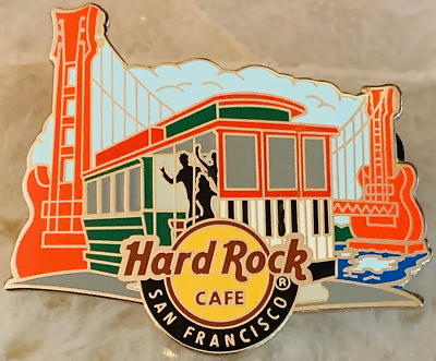 #ad Hard Rock Cafe SAN FRANCISCO 2012 Cable Car amp; Bridge Guitars PIN HRC #65635