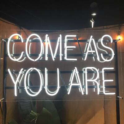 #ad Come As You Are White 14quot;x10quot; Neon Light Sign Lamp Display Wall Decor Windows