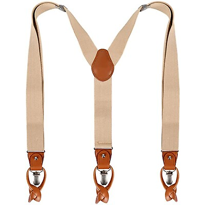 #ad Unisex Suspenders Mens Adult New Y Back Ends Clip Button Band Gift Elastic DIY
