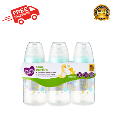 #ad Parent#x27;s Choice Standard Neck Bottle 0 Months Multicolor 5 fl oz 3 Pack