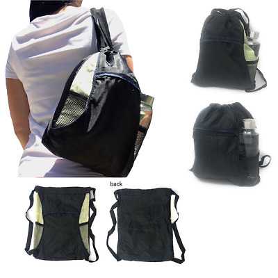 1 Dozen Drawstring Backpack Rucksack Totes Sacks Bag 12x15quot; Wholesale Lot Bulk