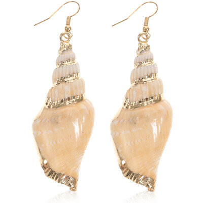 #ad Shell Earrings Pearl Natural Shell Earrings Cowrie Shell Earrings Dangle